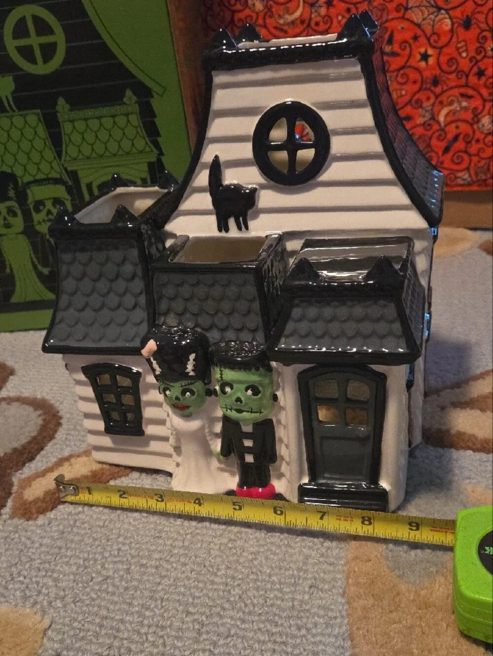 Bath And Body Works 3 Candle Luminary -  Ceramic Frankenstein Halloween Decor